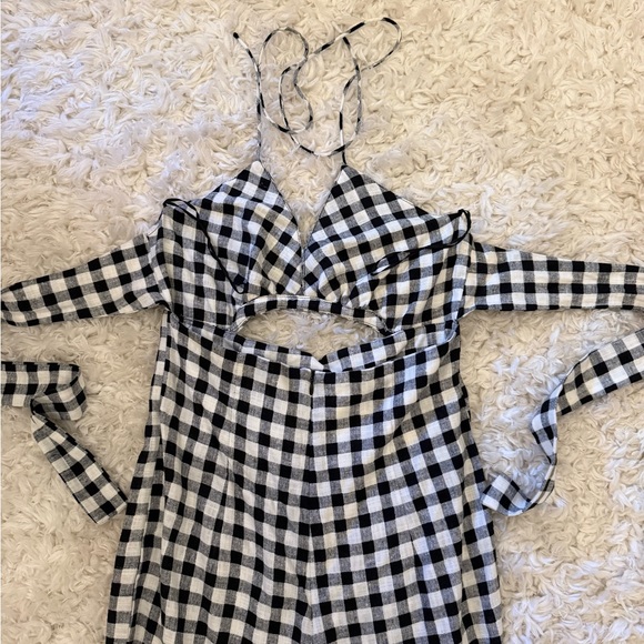 Zara Monochrome Gingham Jumpsuit - Picture 10 of 10